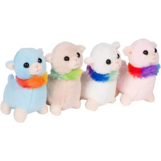 PixieCrush Plush Stuffed Llama Mommy Toy with 4 Babies  in her Tummy for kids image {1}