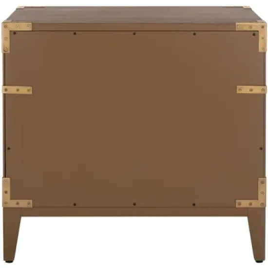 Nisha 1-Drawer Wood Nightstand - SFV7707 - Brown - Safavieh Couture image {5}
