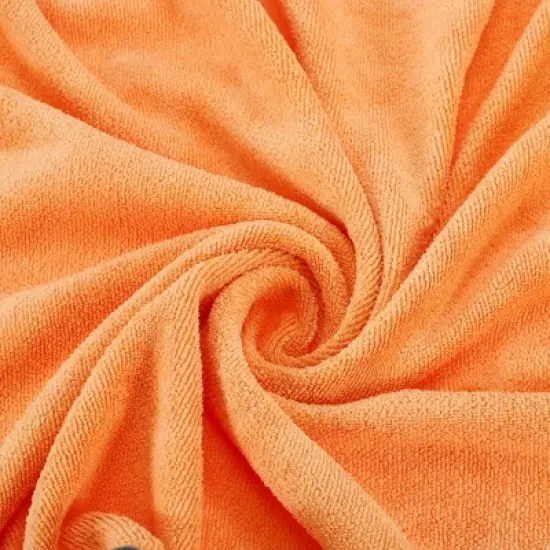 Unique Bargains Dog Bathrobe Fast-Drying Dog Towel Absorbent Dog Coat Bath Robe S Orange image {2}