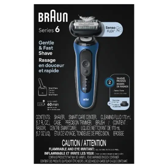 Braun Series 6-6172cc Rechargeable Wet & Dry Shaver + Smart Care Center image {9}