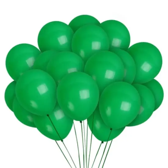 Treasures Gifted Dark Green Balloons - 12 Inch Latex Balloons - 100 Pack image {1}