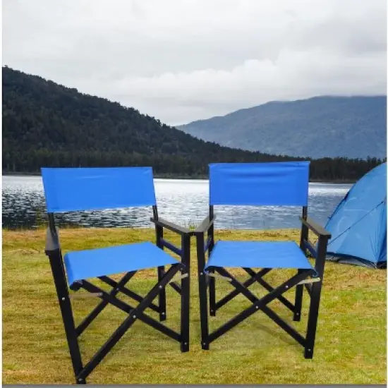 PAGED 2 Piece Outdoor Folding Chair Set Casual Home Director's Chair for adults for Garden, Balcony, Backyard image {6}