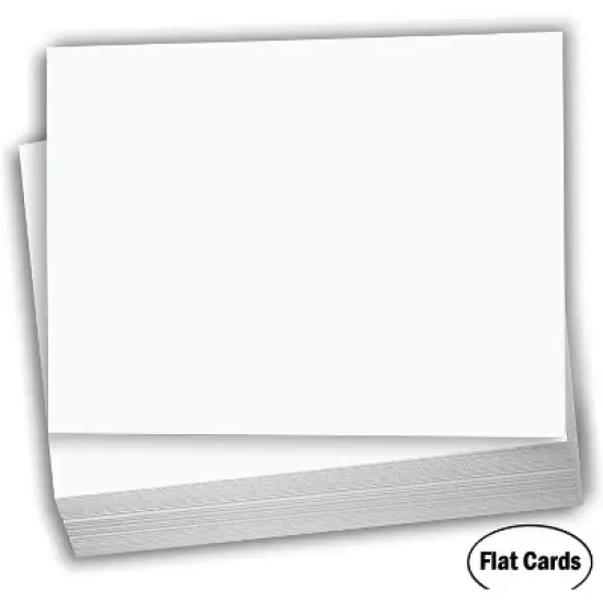 Hamilco White Cardstock - Flat 4.5" X 6.25" A6 Blank Index Flash Note & Post Cards - 80 lb Card Stock for Printer - 100 Pack image {1}