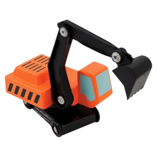 Melissa & Doug Trailer and Excavator Wooden Vehicle Set (3pc) image {3}