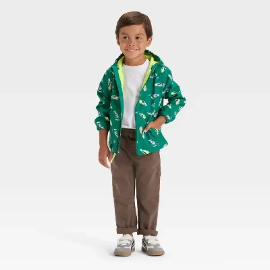 Toddler Boys' Full Zip Racecar Softshell Jacket - Cat & Jack&trade; Green image {2}