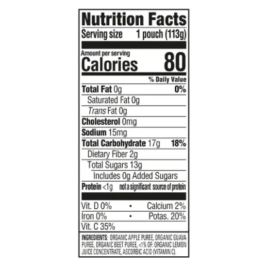 Happy Baby Organics Clearly Crafted Stage 2 Apples, Guavas & Beets - 4oz image {5}