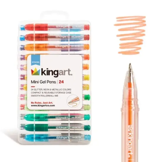 KINGART Mini Gel Pens 24 pc image {9}
