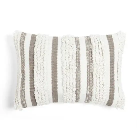 13"x20" Oversize Bria Striped Family-Friendly Lumbar Throw Pillow Cover - Lush D&eacute;cor image {10}