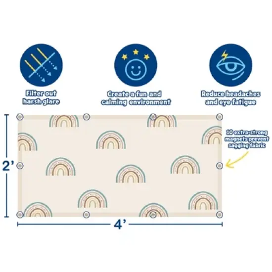 Teacher Created Resources&reg; Calming Covers Ceiling Light Filters, 2' x 4', Modern Rainbow, Pack of 4 image {3}
