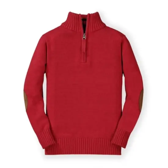 Hope & Henry Boys' Mock Neck Sweater with Zipper, Kids image {4}