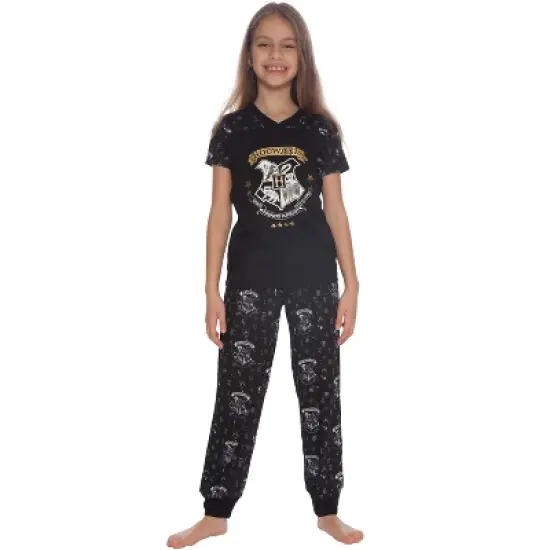 Harry Potter Big Girls Hermione Granger Hogwarts Golden Snitch Crest Pajama Set image {3}
