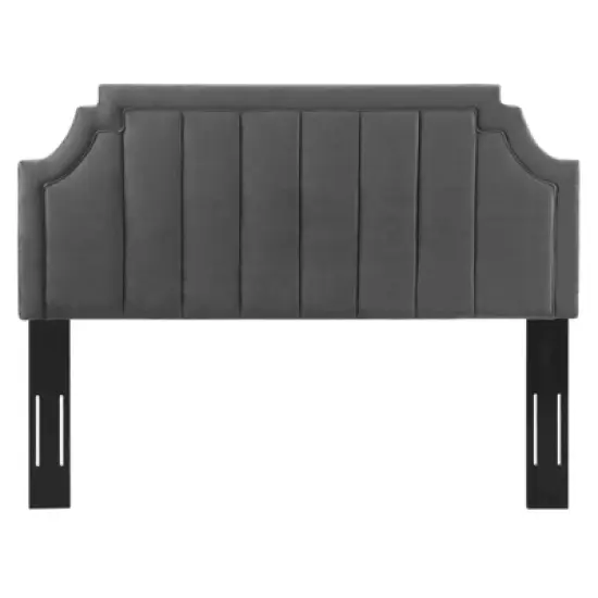 Full/Queen Alyona Channel Tufted Performance Velvet Headboard - Modway image {2}
