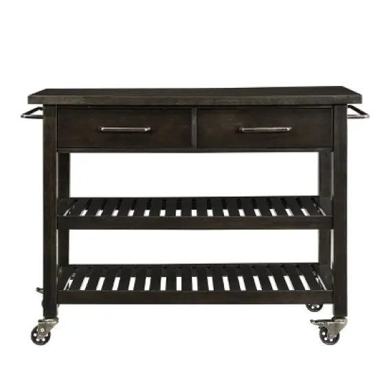 Havelock Rolling Kitchen Island Dark Tobacco - Holly & Martin image {1}