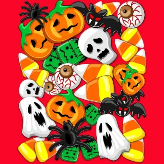 Women's Design By Humans Halloween Spooky Candies Party By BluedarkArt Racerback Tank Top image {1}
