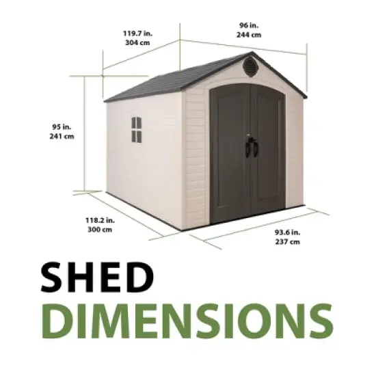 Lifetime 8 ft. x 10 ft. Outdoor Storage Shed (60371) image {6}