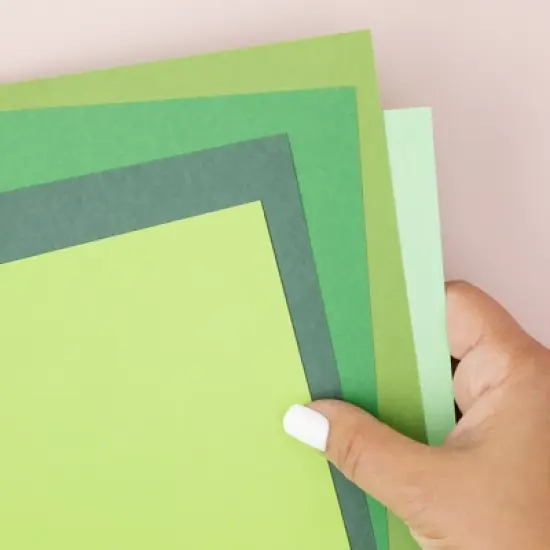 Colorbok 78lb Smooth Cardstock 12"X12" 30/Pkg-Green Promenade, 5 Colors/6 Each image {4}