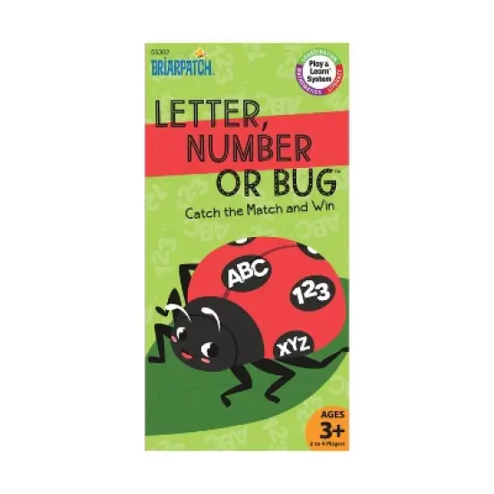 Briarpatch Letter Number or Bug Board Game: Educational Play, 2-4 Players, 10-20 Minute Sessions image {2}