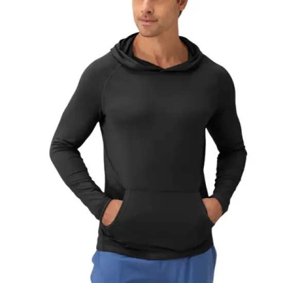 Anna-Kaci Active Men's Long Sleeve Pullover Hoodie with Front Kangaroo Pocket and Athletic Fit image {7}