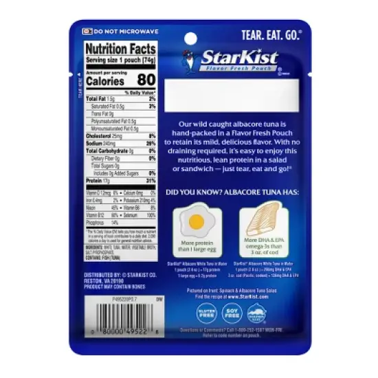 StarKist Albacore White Tuna Pouch - 2.6oz image {1}