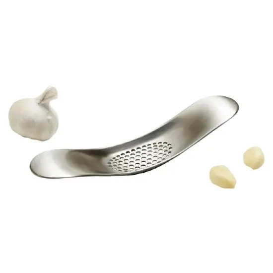 Joseph Joseph Rocker Garlic Press, Mincer and Crusher - Steel: Stainless Steel, Dishwasher-Safe, Best Garlic Clove Crusher image {1}