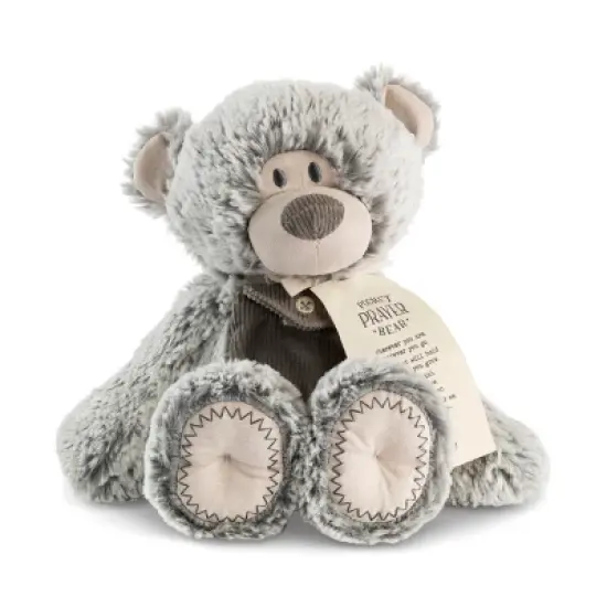 DEMDACO Gray Pocket Prayer Bear 11" image {1}