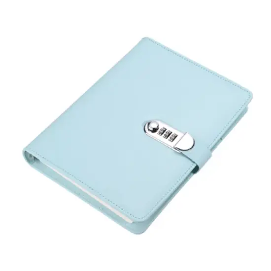 Unique Bargains PU Leather Refillable Waterproof Password Lock Notebook image {2}