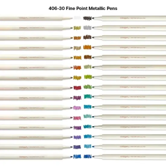 KINGART Metallic Pens 30 Colors image {1}