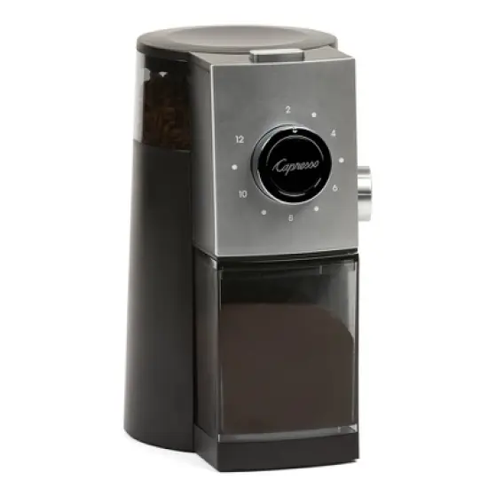 Capresso Coffee Disk Burr Grinder Grind Select &ndash; Black/Silver 597.04": 15 Settings, Espresso & Coffee Bean Grinder image {1}