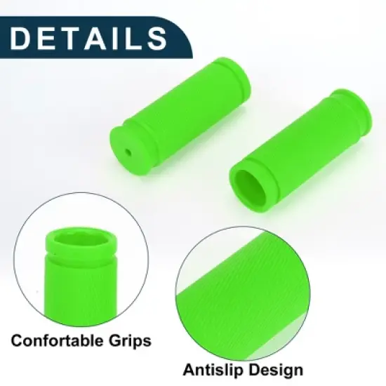 Unique Bargains Bike Handlebar Grips Covers 3.35" Length Green 1 Pair image {3}