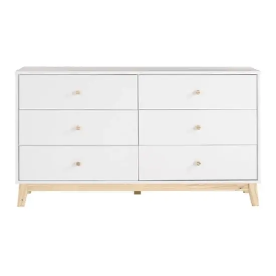 60" 6 Drawer Double Dresser - Alaterre Furniture image {1}