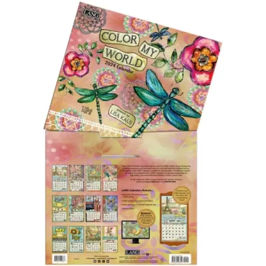 Lang 2024 Wall Calendar 24"x12" Color My World image {3}