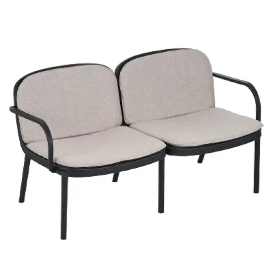 Okak Minimalist PP Patio Accent Chairs Upholstered Club Chairs/Loveseat/Combo,Chic Outdoor Armchair for Poolside,Garden&Backyard image {3}