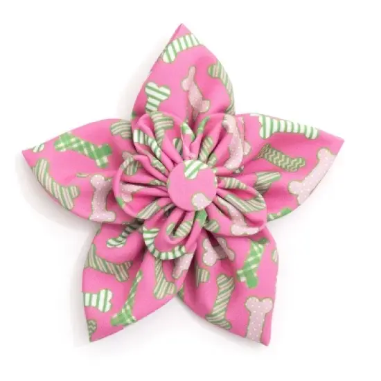 The Worthy Dog Preppy Bones Flower Accessory image {3}