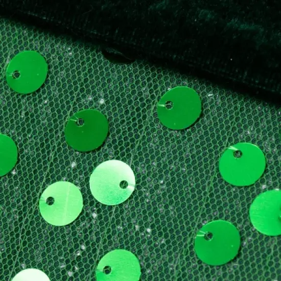 Northlight 20" Shiny Metallic Green Sequined Christmas Stocking with Velveteen Cuff image {5}