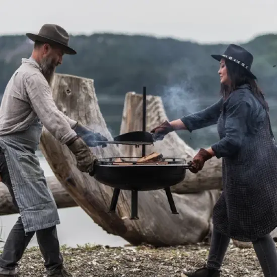 Barebones Black COWBOY FIRE PIT GRILL - 23" image {4}