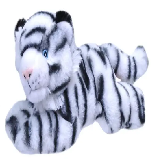 Wild Republic Ecokins Mini White Tiger Stuffed Animal, 8 Inches image {1}