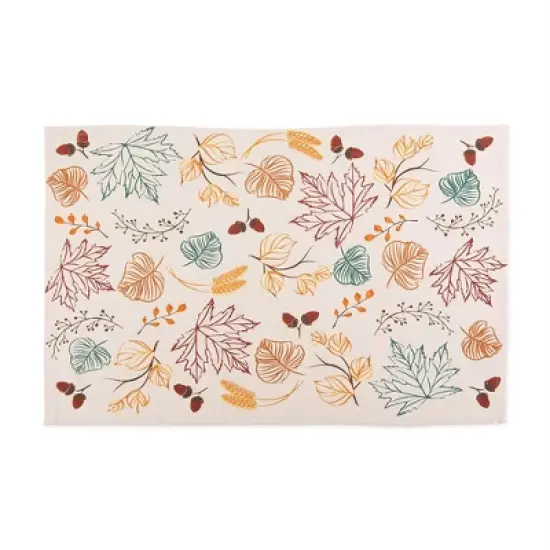 Design Imports Autumn Leaves Printed Dishtowel(Set Of 2) image {1}