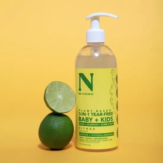 Dr. Natural 3-in-1 Tear-Free Baby Plus Kids Soap - Head-to-Toe Baby Soap and Baby Shampoo - Sensitive Skin Moisturizing Body Wash - Citrus - 16 oz image {7}