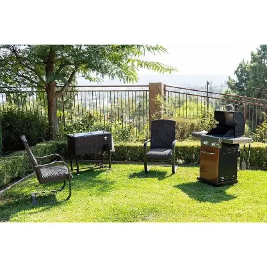 Permasteel 2-Burner Gas Grill with Foldable Side Tables image {15}