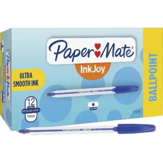Paper Mate Pen 1.0mm Medium Point InkJoy 50ST 12/DZ Blue 2013155 image {6}