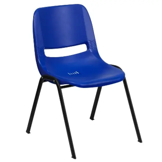 Emma and Oliver Ergonomic Kid's Shell Stack Chair - 12" Seat Daycare Home School image {11}