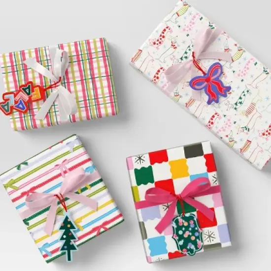 50ct Christmas Tie-On Gift Tags Cheerful Prints - Wondershop&trade; image {1}