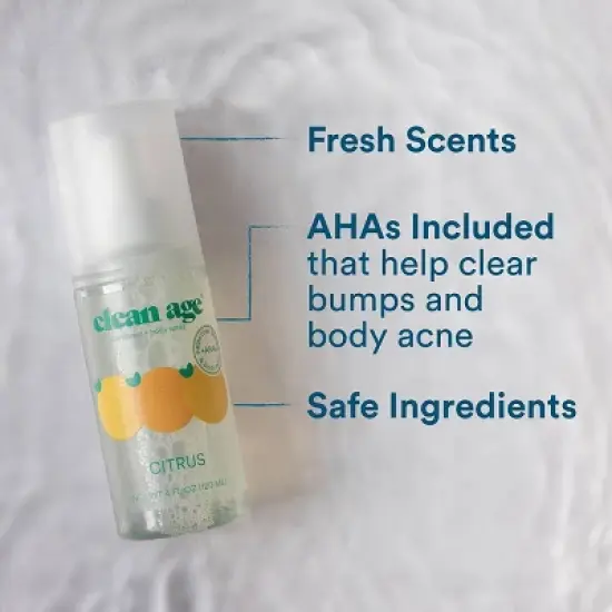 Clean Age Citrus Deodorant + Body Spray for Teens - 4 fl oz image {2}