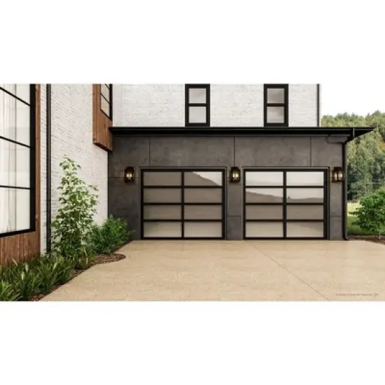 Urban Ambiance Luxury Farmhouse Outdoor Wall Sconce 17''H x 9''W,  Midnight Black Finish,  Macon Collection, UHP1387 image {1}