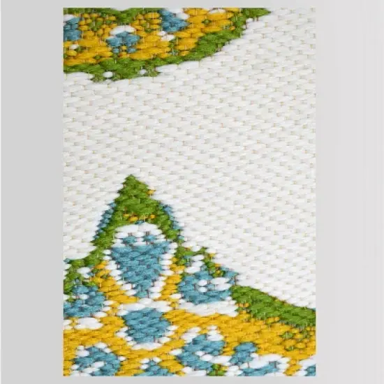 5' x 7' Sunshine Medallion Outdoor Rug Yellow - Threshold&trade; image {3}