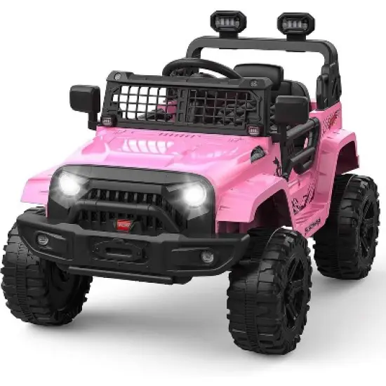 12V Kids Ride On Truck, Toddlers Battery Powered Electric Vehicle with Remote Control image {11}