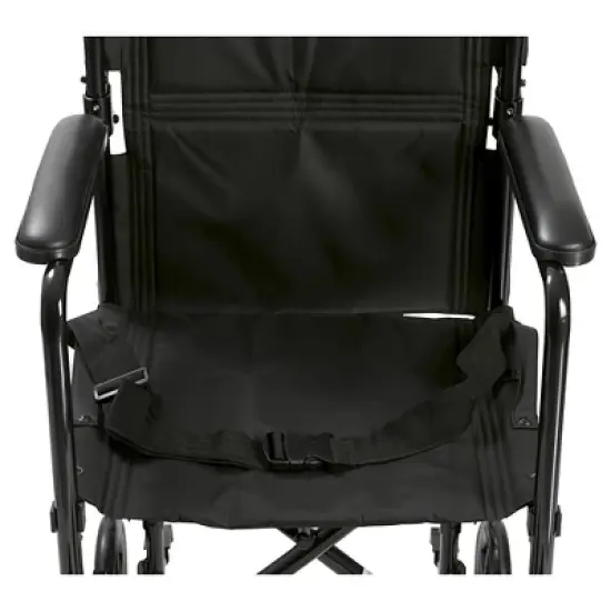 Drive Medical Lightweight Transport Wheelchair - 17&Prime; Seat, Folding Frame - Black image {4}