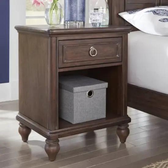Southport Nightstand Dark Aged Oak - Home Styles image {1}