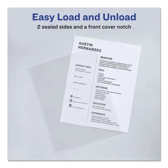 Avery Heavy-Duty Plastic Sleeves - Letter Size - Clear - Case of 12 image {3}