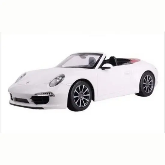 Link Ready! Set! Go! 1:12 RC Porsche 911 Carrera S White Cabriolet, Remote Control Sports Car, Working Headlights & Tail Lights R/C image {3}